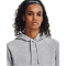 UNDER ARMOUR Rival Fleece Hoodie Damen 013 - mod gray light heather/white XS