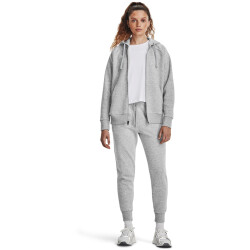 UNDER ARMOUR Rival Fleece Kapuzenjacke Damen 012 - mod gray light heather/white XS