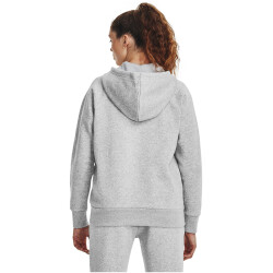 UNDER ARMOUR Rival Fleece Kapuzenjacke Damen 012 - mod gray light heather/white XS