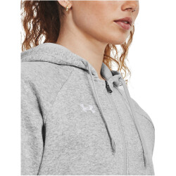 UNDER ARMOUR Rival Fleece Kapuzenjacke Damen 012 - mod gray light heather/white XS