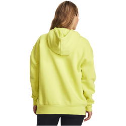 UNDER ARMOUR Essential OverSized Fleece Hoodie Damen 743 - lime yellow/white XS