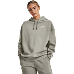UNDER ARMOUR Essential OverSized Fleece Hoodie Damen 504 - grove green/white S