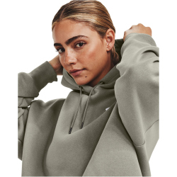 UNDER ARMOUR Essential OverSized Fleece Hoodie Damen 504 - grove green/white S