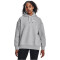 UNDER ARMOUR Essential OverSized Fleece Hoodie Damen 012 - mod gray light heather/white M