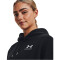 UNDER ARMOUR Essential OverSized Fleece Hoodie Damen 001 - black/white M