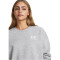 UNDER ARMOUR Essential OverSized Fleece Shirt Damen 012 - mod gray light heather/white M