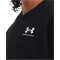 UNDER ARMOUR Essential OverSized Fleece Shirt Damen 001 - black/white XS