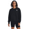 UNDER ARMOUR Essential OverSized Fleece Shirt Damen 001 - black/white L