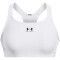 UNDER ARMOUR HeatGear High Sport-BH Damen 100 - white/jet gray S