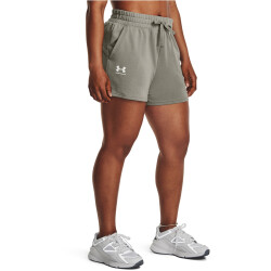UNDER ARMOUR Rival Terry Shorts Damen 504 - grove green/white S