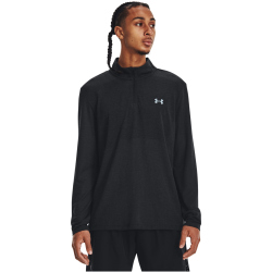 UNDER ARMOUR Seamless Stride 1/4-Zip Laufshirt Herren 001 - black/reflective S