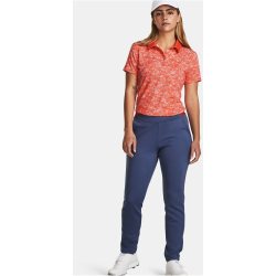 UNDER ARMOUR Playoff Printed Poloshirt Damen 690 - venom red/beta/metallic silver S