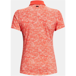 UNDER ARMOUR Playoff Printed Poloshirt Damen 690 - venom red/beta/metallic silver S