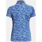 UNDER ARMOUR Playoff Printed Poloshirt Damen 480 - hushed blue/water/metallic silver XS