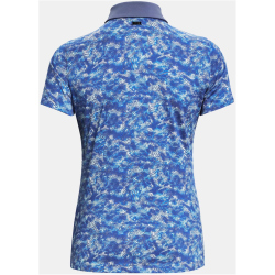UNDER ARMOUR Playoff Printed Poloshirt Damen 480 - hushed blue/water/metallic silver S