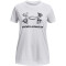 UNDER ARMOUR Tech Print Logo Trainingsshirt Mädchen 101 - white/black S (127-137 cm)