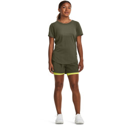 UNDER ARMOUR Run Stamina 2-in-1-Shorts Damen 390 - marine od green/lime yellow/reflective L