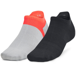 2er Pack UNDER ARMOUR ArmourDry Run Lite Lauf-Füßlinge 011 - mod gray/black/reflective XL (48-50)