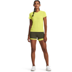UNDER ARMOUR Seamless Stride kurzarm Laufshirt Damen 743 - lime yellow/lime yellow/reflective M