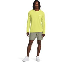 UNDER ARMOUR Seamless Stride langarm Laufshirt Herren 743 - lime yellow/reflective S