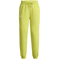UNDER ARMOUR Essential Fleece Jogginghose Damen 743 - lime yellow/white L