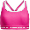 UNDER ARMOUR Crossback Sport-BH M&auml;dchen 652 - rebel pink/white M (137-149 cm)