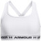 UNDER ARMOUR Crossback Sport-BH Mädchen 101 - white/white/black XS (122-127 cm)