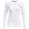 UNDER ARMOUR ColdGear Authentics langarm Sportshirt Damen 100 - white/black XL