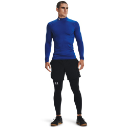 UNDER ARMOUR ColdGear Mock Kompressionsshirt Herren 400 - royal/white XXL