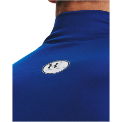 UNDER ARMOUR ColdGear Mock Kompressionsshirt Herren 400 - royal/white XXL