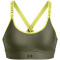 UNDER ARMOUR Infinity Mid Covered Sport-BH Damen 390 - marine od green/lime yellow S