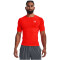 UNDER ARMOUR HeatGear kurzarm Funktionsshirt Herren 810 - bolt red/white S