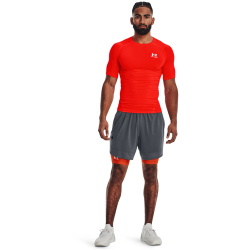 UNDER ARMOUR HeatGear kurzarm Funktionsshirt Herren 810 - bolt red/white L