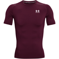 UNDER ARMOUR HeatGear kurzarm Funktionsshirt Herren 609 - maroon/white XL