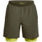 UNDER ARMOUR Launch 2in1 Laufshorts Herren 390 - marine od green/lime yellow/reflective S