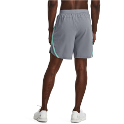 UNDER ARMOUR Launch Laufshorts 7" Herren 035 - steel/neo turquoise/reflective XXL
