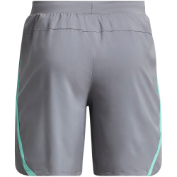UNDER ARMOUR Launch Laufshorts 7" Herren 035 - steel/neo turquoise/reflective XXL