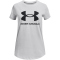 UNDER ARMOUR Sportstyle Logo kurzarm Trainingsshirt M&auml;dchen 014 - halo gray/black/black L (149-160 cm)