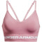 UNDER ARMOUR Seamless Low Long Sport-BH Damen 697 - pink elixir/pink elixir/white L