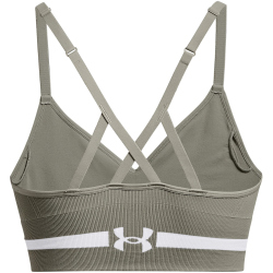 UNDER ARMOUR Seamless Low Long Sport-BH Damen 504 - grove green/white M