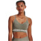 UNDER ARMOUR Seamless Low Long Sport-BH Damen 504 - grove green/white L