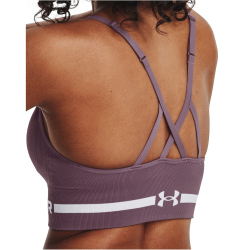 UNDER ARMOUR Seamless Low Long Sport-BH Damen 500 - misty purple/white M
