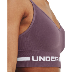 UNDER ARMOUR Seamless Low Long Sport-BH Damen 500 - misty purple/white M