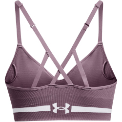 UNDER ARMOUR Seamless Low Long Sport-BH Damen 500 - misty purple/white M