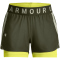 UNDER ARMOUR Play Up 2in1 Shorts Damen 390 - marine od green/lime yellow/grove green L