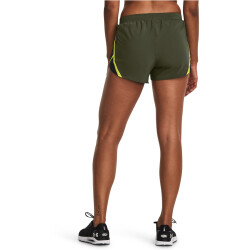 UNDER ARMOUR Fly By 2.0 Shorts Damen 390 - marine od green/lime yellow/reflective XS