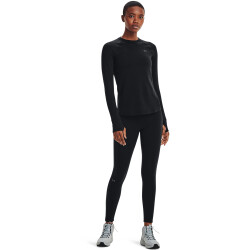 UNDER ARMOUR Base Crew 3.0 langarm Trainingsshirt Damen 001 - black/pitch gray M