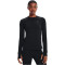 UNDER ARMOUR Base Crew 3.0 langarm Trainingsshirt Damen 001 - black/pitch gray M
