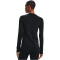 UNDER ARMOUR Base Crew 3.0 langarm Trainingsshirt Damen 001 - black/pitch gray M