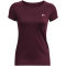 UNDER ARMOUR HeatGear Armour kurzarm Trainingsshirt Damen 600 - dark maroon/iridescent XS